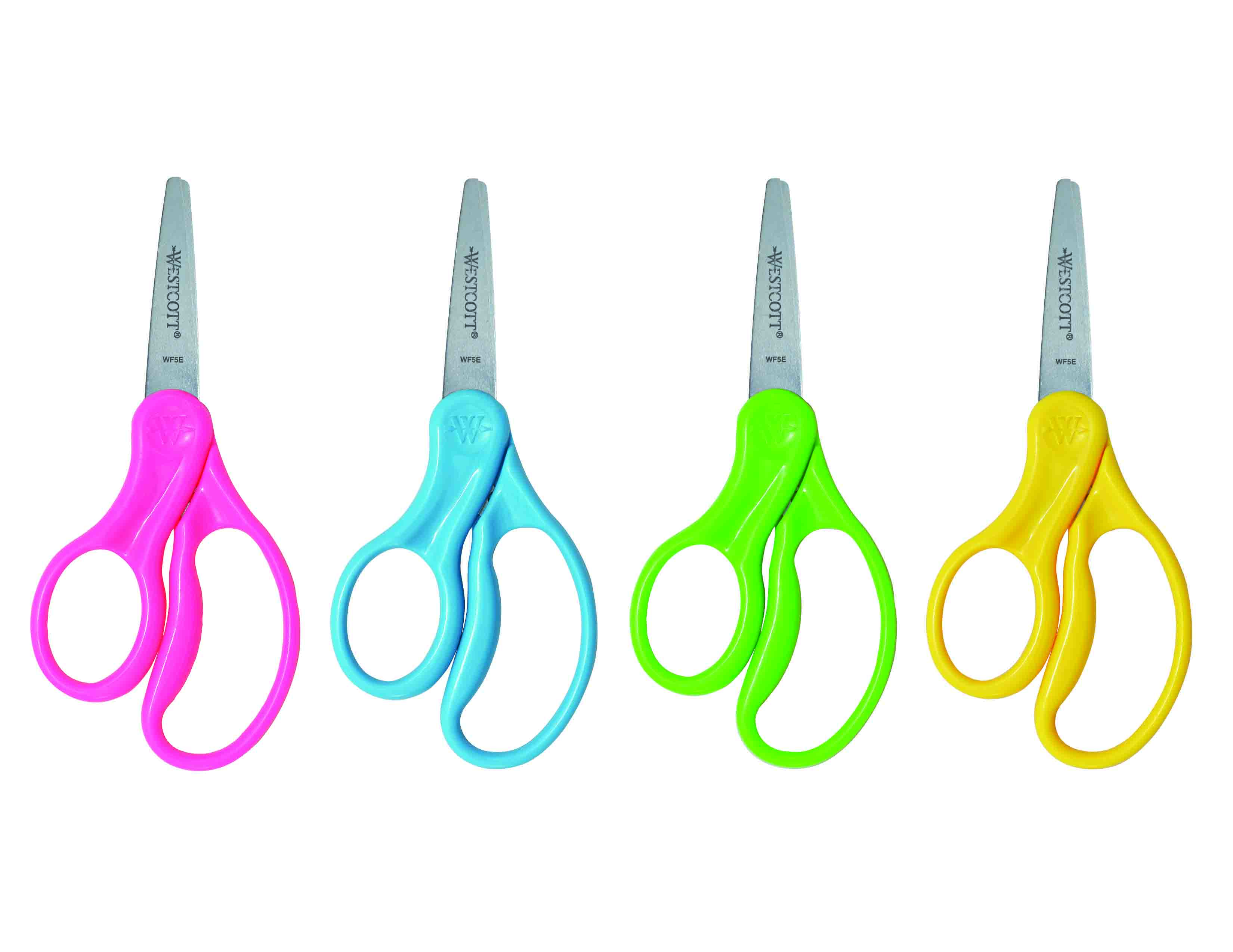 Westcott 5" Left Handed Kids Scissors, Pointed, Assorted Colors (13178)