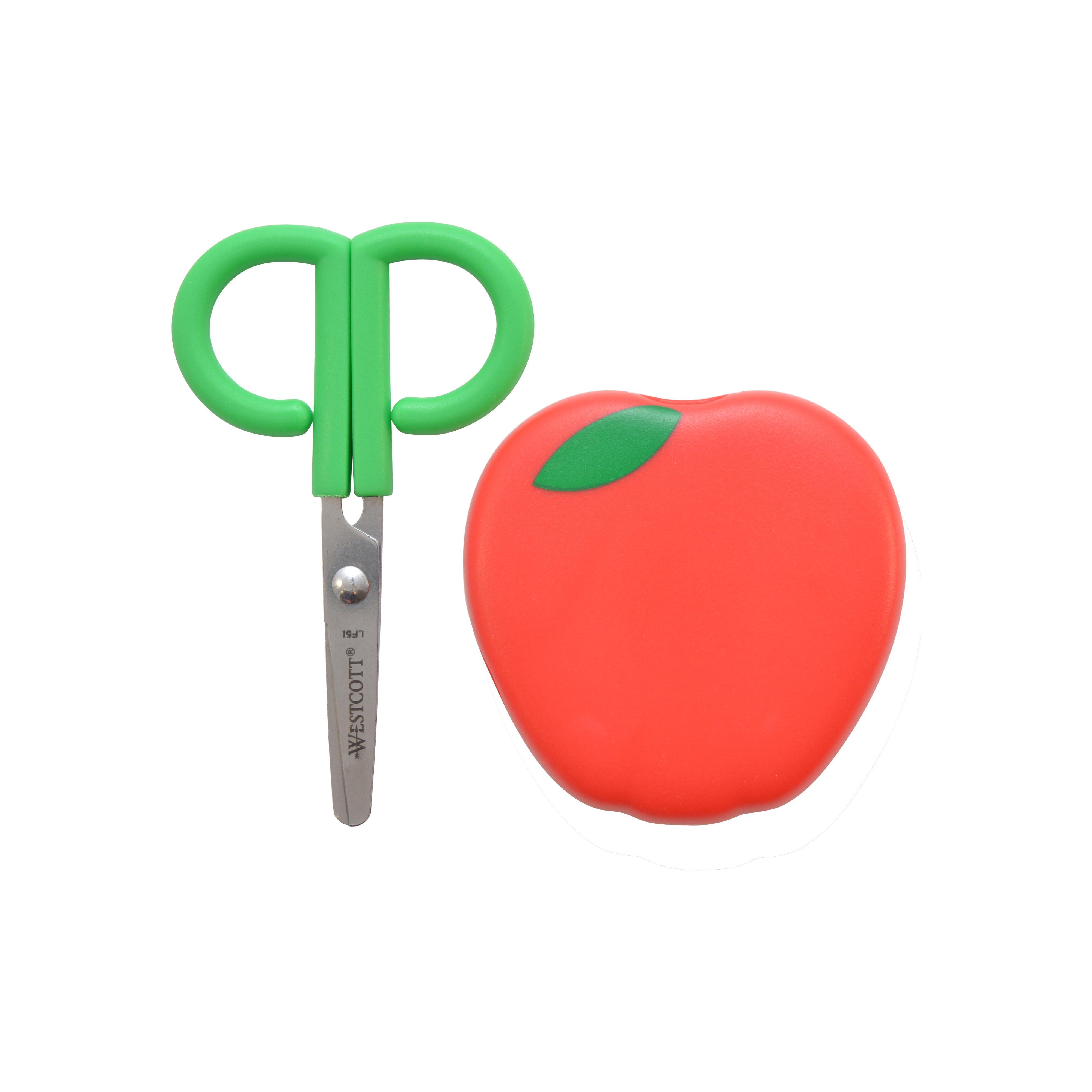 Westcott Magnetic Scissors Holster and Pencil Sharpener, Apple or Whale (16574)