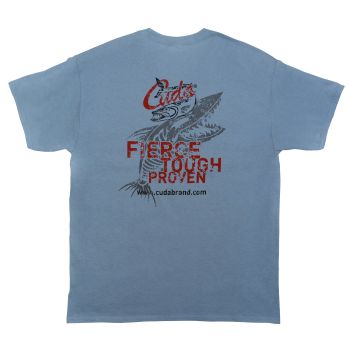  Cuda T-shirt Fierce, Tough, Proven - Stone Blue - Large