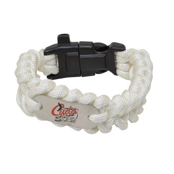 Cuda 8.5" Men's Small Marine Bracelet - poly weave, locking clasp, logo plate, compass, whistle