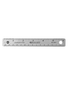 Westcott® 15cm/6" Stainless Steel Cork Back Ruler