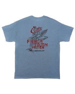 Cuda T-shirt Fierce, Tough, Proven - Stone Blue - Medium