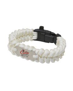 Cuda 9.75" Men's Large Marine Bracelet - poly weave, locking clasp, logo plate, compass, whistle
