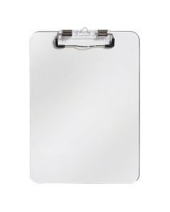 Westcott® Clear Plastic Clipboard with Pen Holder Letter Size