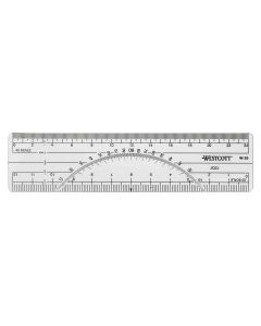 C-THRU 6" Protractor Ruler, 20ths/40ths