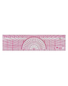 C-THRU 6"/15cm Graph Protractor Ruler, 8ths/16ths