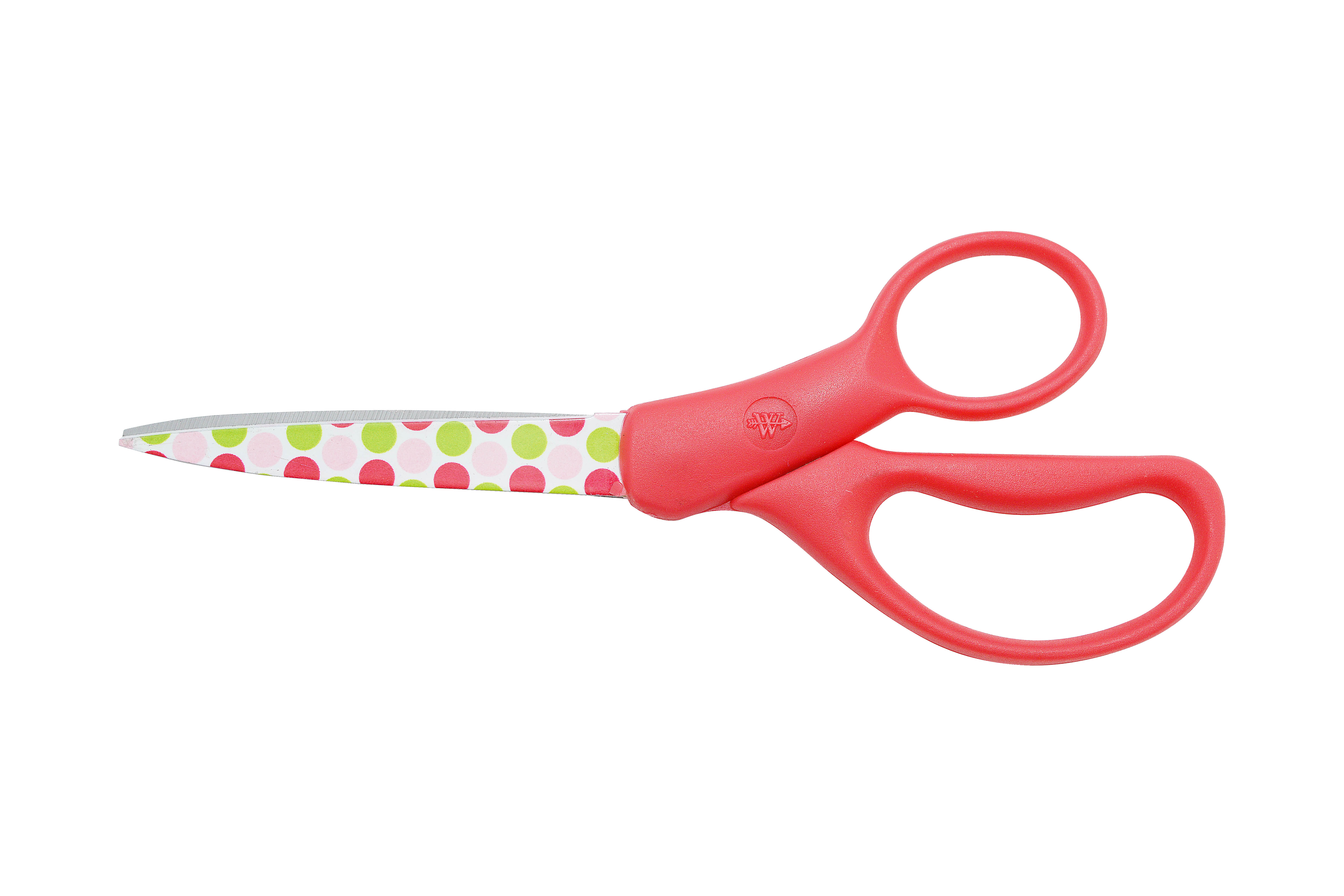 Westcott 8 Inch Straight Holidazed Scissors - Red Handle, Dots (16175)