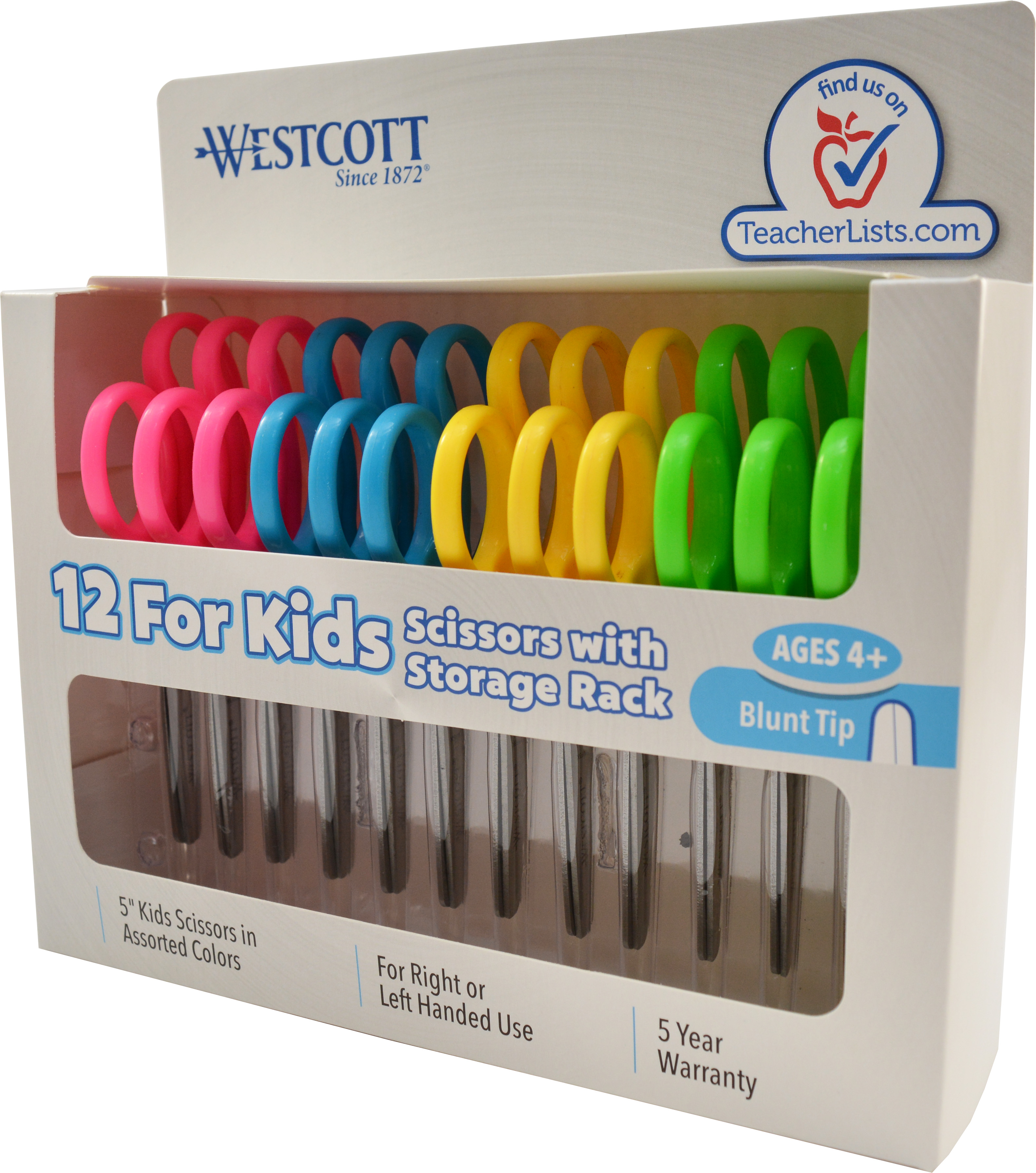 Westcott Kids 5" Scissors, Blunt (12 Pack) (13140)