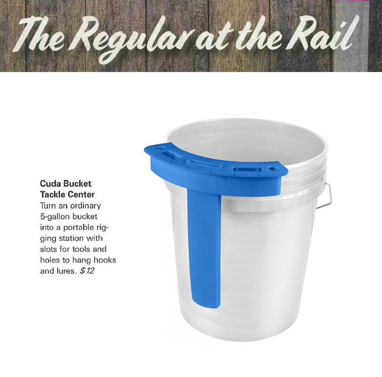 Cuda Bucket Tackle Center - Featured in The Regular at the Rail, Dec 2018