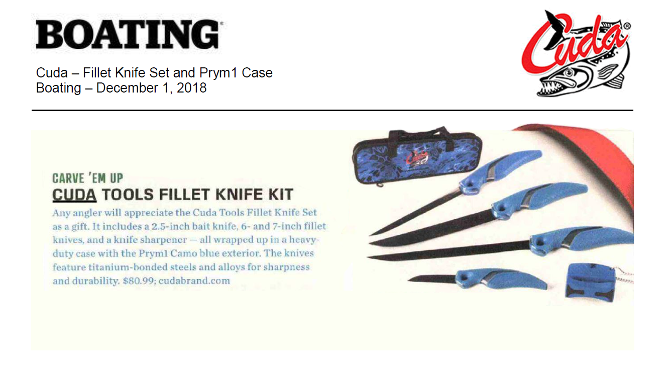 Cuda Tools Fillet Knife Kit - Featured in Boating Dec 1, 2018