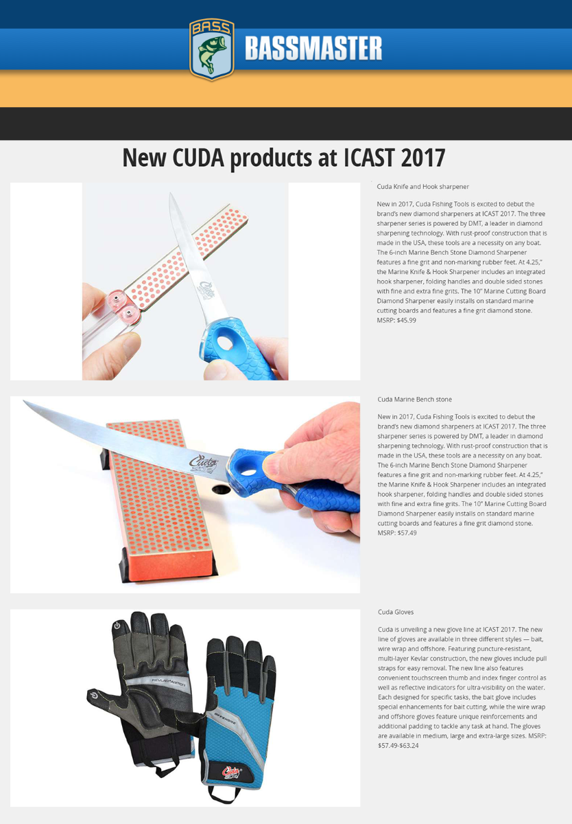 Cuda Products-ICAST sneak peek on bassmaster.com