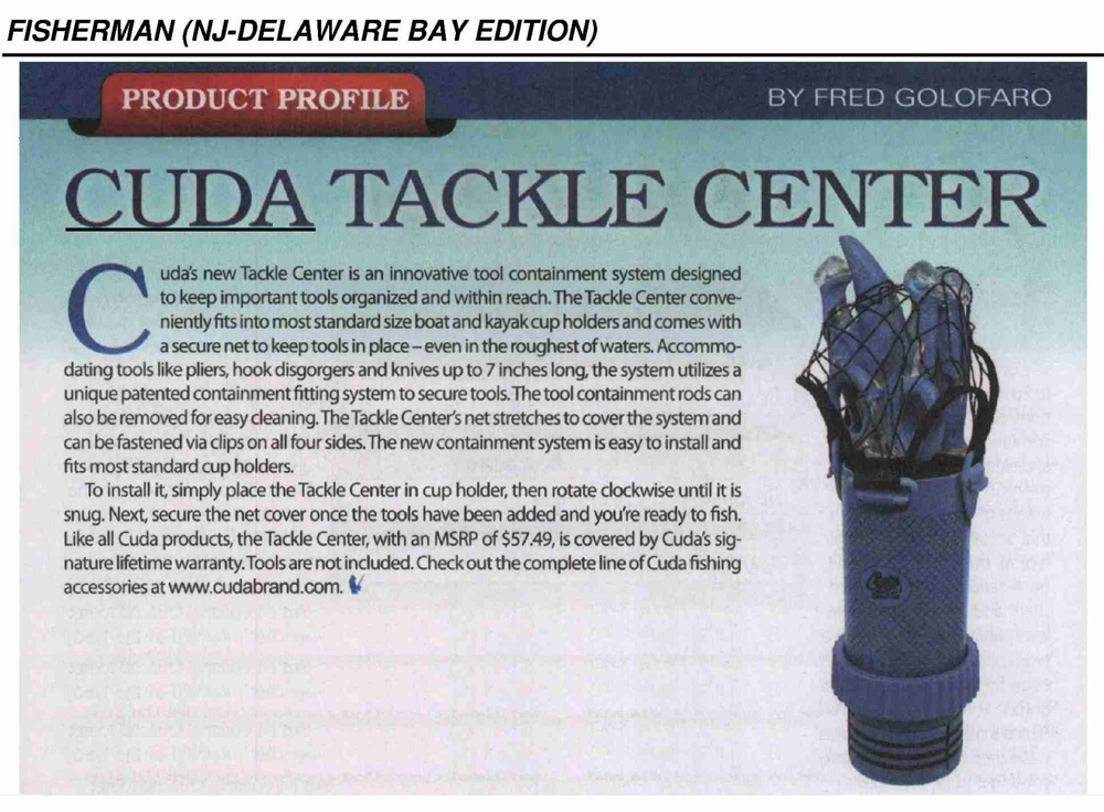 Cuda Tackle Center - Featured in the April issue of The Fisherman (New Jersey & Delaware Bay Edition), 1 April 2018