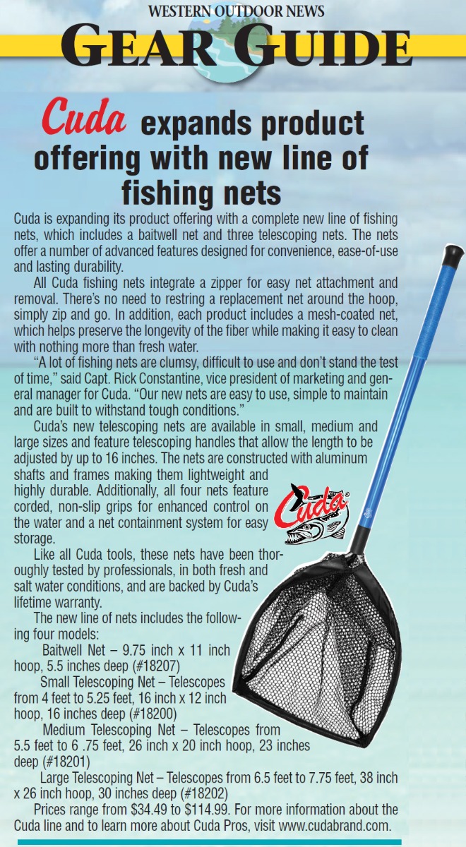 Cuda Products - featured in GEAR GUIDE western outdoor news 1 September 2017