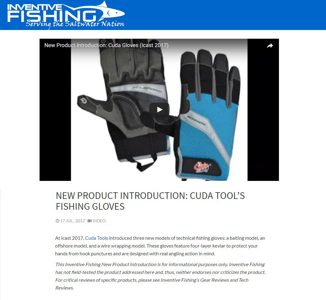 New Cuda Product Introduction - featured in inventivefishing.com