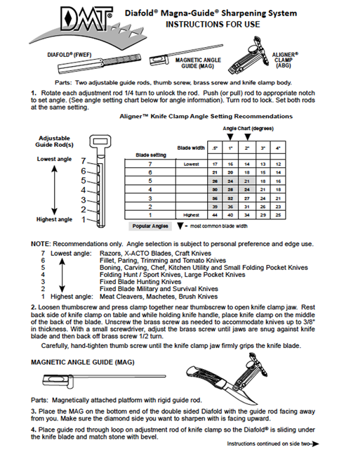 Diafold® Magna-Guide Instructions